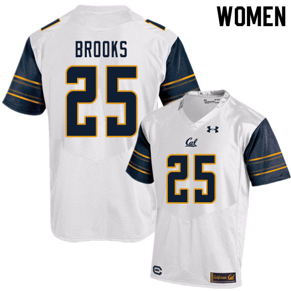Women #25 DeCarlos Brooks Cal Bears UA College Football Jerseys Sale-White